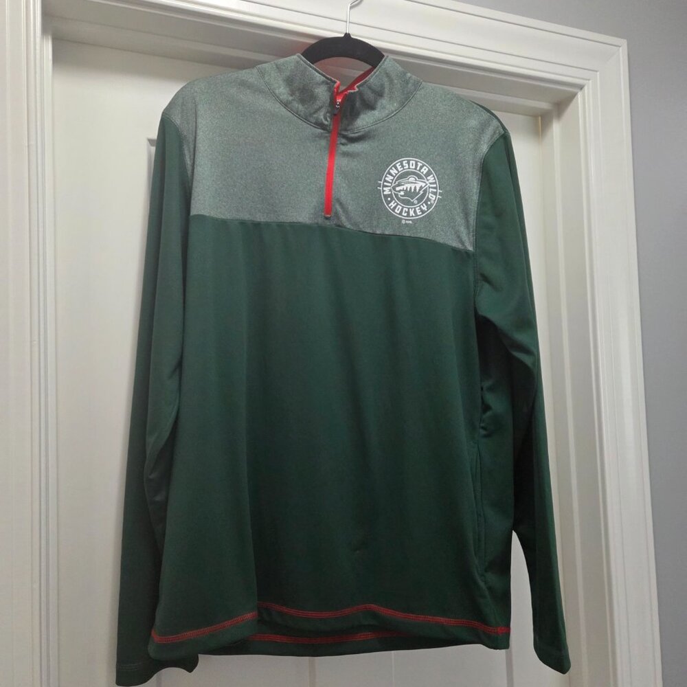 NEW Men's MN Wild Quarter Zip with Pockets - Size M